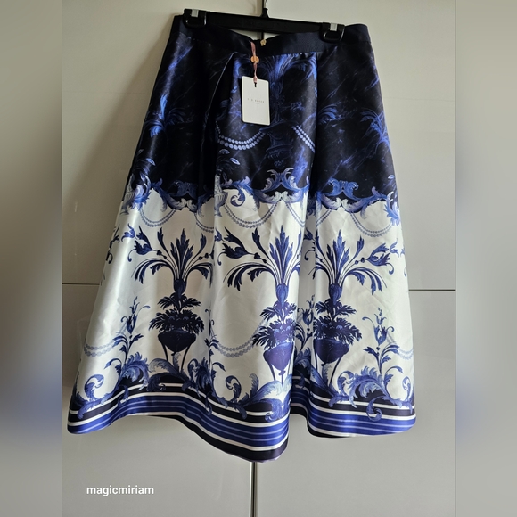 BNWT Ted Baker London Persian  Blue  Full Skirt - Picture 7 of 16